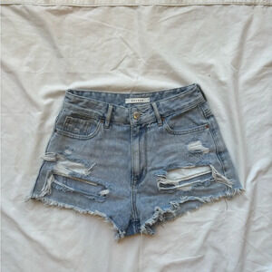 pacsun distressed high rise festival shorts ripped denim shorts